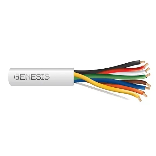 Genesis 31071112 22/8 Stranded Unshielded Cable, Plenum, CMP, FT6, 1000' (304.8 m) Pull Box, Natural