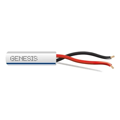 Genesis 3114111B 18/2 Stranded Unshielded Cable, Plenum, CMP, FT6, 1000' (304.8 m) Pull Box, White w/ Blue Stripe