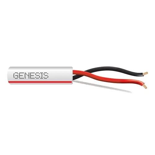 Genesis 3114111R 18/2 Stranded Unshielded Cable, Plenum, CMP, FT6, 1000' (304.8 m) Pull Box, White w/ Red Stripe