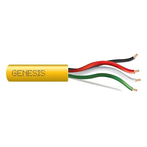 Genesis 31151102 18/4 Stranded Unshielded Cable, Plenum, CMP, FT6, 1000' (304.8 m) Pull Box, Yellow