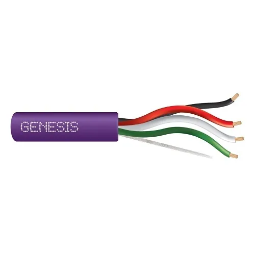 Genesis 31151110 18/4 Stranded Unshielded Cable, Plenum, CMP, FT6, 1000' (304.8 m) Pull Box, Purple