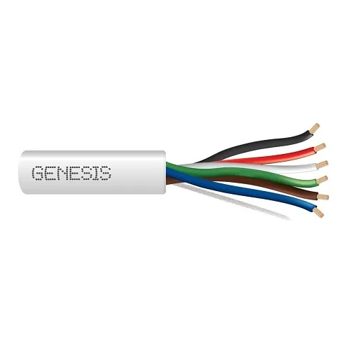 Genesis 31161012 18/6 Stranded Unshielded Cable, Plenum, CMP, FT6, 1000' (304.8 m) Reel, Natural