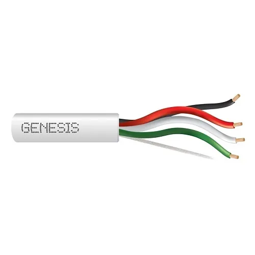 Genesis 31241012 14/4 Stranded Unshielded Cable, Plenum, CL3P, FT6, 1000' (304.8 m) Reel, Natural