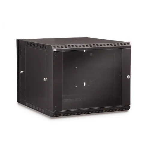 Kendall Howard 3130-3-001-09 9U LINIER Swing-Out Wall Mount Cabinet, Glass Door