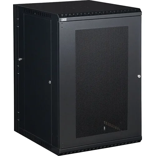 Kendall Howard 3132-3-001-18 18U LINIER Swing-Out Wall Mount Cabinet with Vented Door, Black