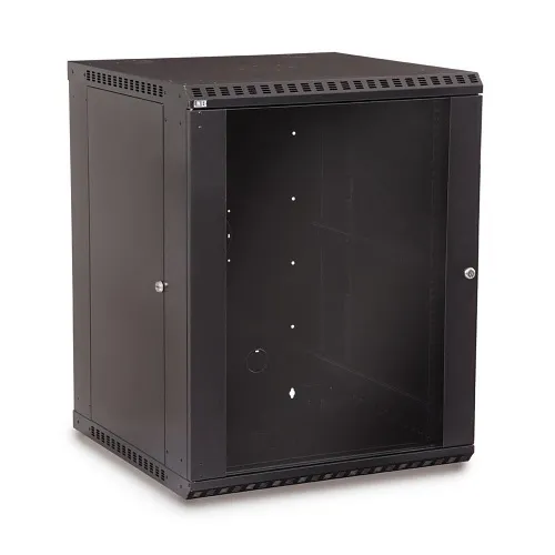 Kendall Howard 3140-3-001-15 15U LINIER Fixed Wall Mount Cabinet, Glass Door