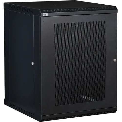 Kendall Howard 3142-3-001-15 15U LINIER Fixed Wall Mount Cabinet with Vented Door, Black