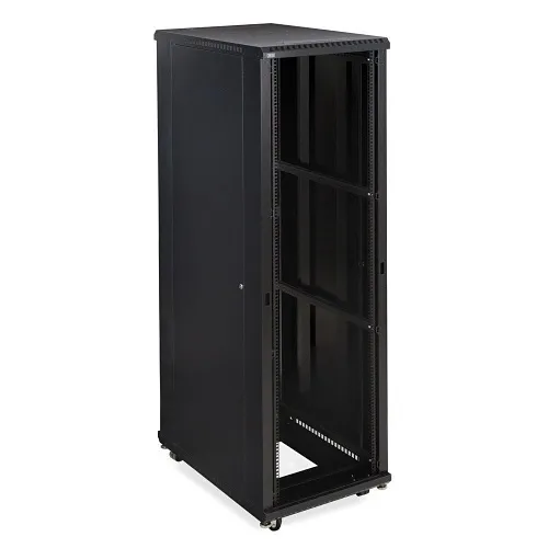 Kendall Howard 3180-3-001-42 LINIER Series 42U Server Cabinet No Doors with Side Panels, 36" Depth, Black
