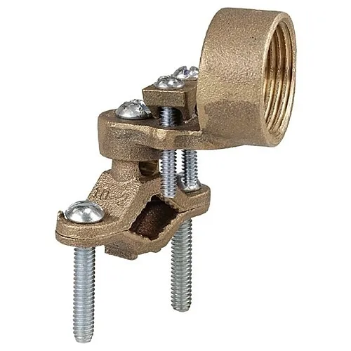 Dottie 31H Clips and Clamp, 1/2"-1" Bronze Ground Clamp with 1" Hub
