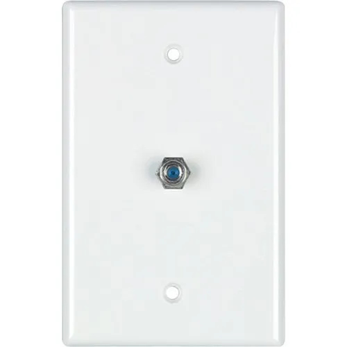 DataComm 32-2024-WH Coax Wall Plate, 2.4 GHz, to type connection, White