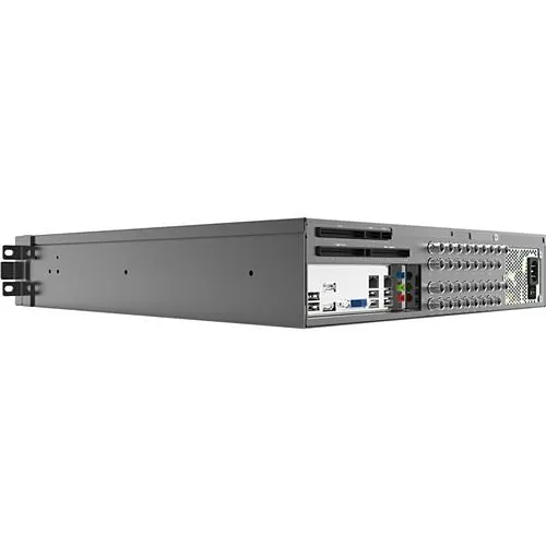 Exacq 3208-24T-R2A exacqVision A-Series 96-Channel Hybrid Video Recorder, Eight IP Cameras Licenses (64 Max) and 32 Analog, 2U, 24TB HDD