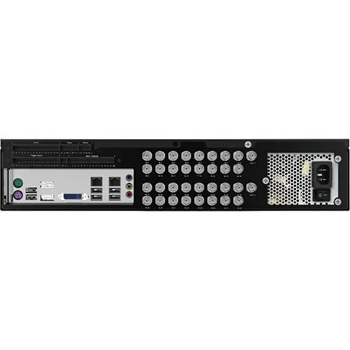 Exacq 3208-24T-R2A exacqVision A-Series 96-Channel Hybrid Video Recorder, Eight IP Cameras Licenses (64 Max) and 32 Analog, 2U, 24TB HDD