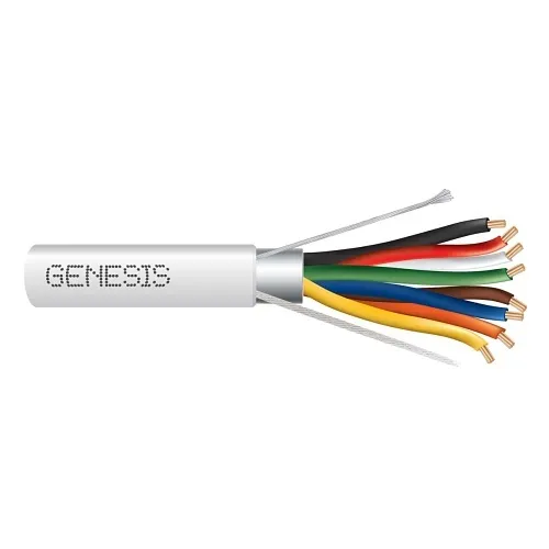 Genesis 32175012 18/8 Stranded Shielded Cable, Plenum, CMP, FT6, 500' (152.4 m) Reel, Natural
