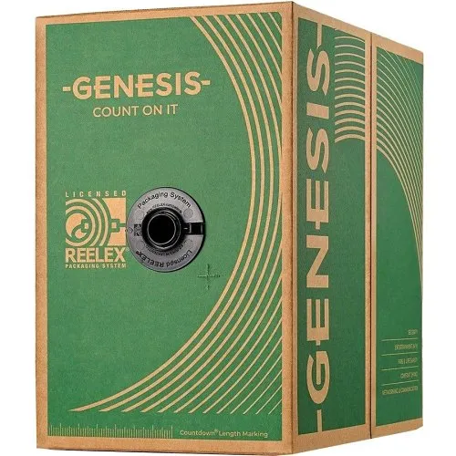 Genesis 32211112 16/2 Stranded Shielded Plenum Cable, 1000' (304.8m) REELEX Pull Box, Natural White