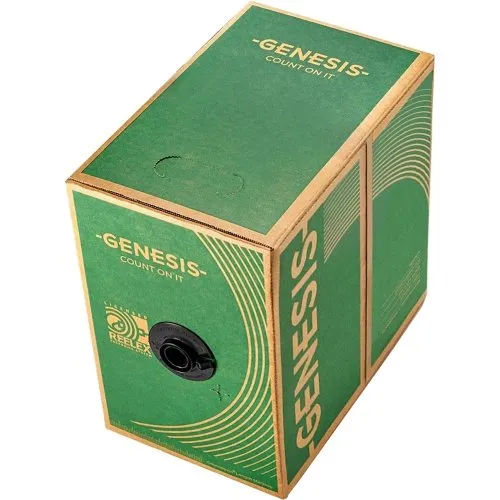 Genesis 32211112 16/2 Stranded Shielded Plenum Cable, 1000' (304.8m) REELEX Pull Box, Natural White