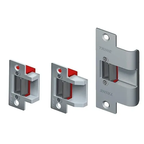 Trine 323478FX-LC-32D 3000 Series Fire Rated Electric Strike Kit for Cylindrical Locks with 1x Adjustable Faceplate, 1x Faceplate, 1x Fire Rated Mechanism, and 1x Filler Plate, Satin Stainless Steel
