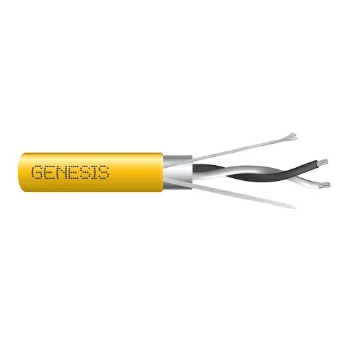 Genesis 32511002 22/1-Pair Tinned-Copper Stranded Shielded EIA-485 Cable, Plenum, CMP, FT6, 1000' (304.8 m) Reel, Yellow