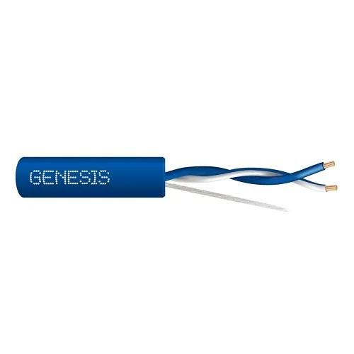 Genesis 32522106 22/1-Pair Stranded Unshielded LonWorks Cable, Plenum, CMP, FT6, 1000' (304.8 m) Reel-in-a-Box, Blue