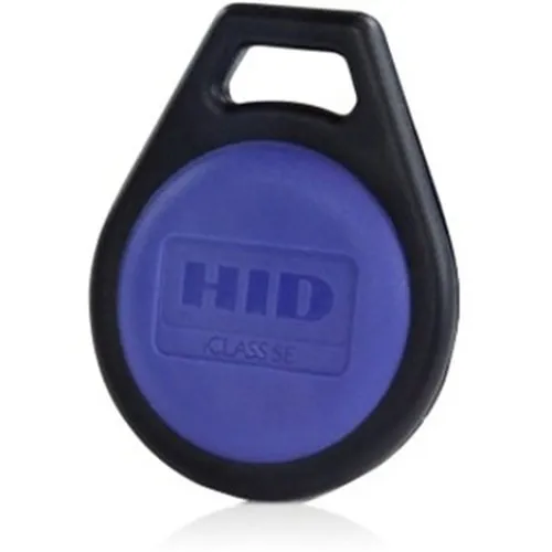 HID 3254PNNMN iCLASS 32k SE Smart Key, SIO Programmed, Sequential Matching Encoded/Printed (Inkjetted), Black with Blue Insert and HID Standard Artwork
