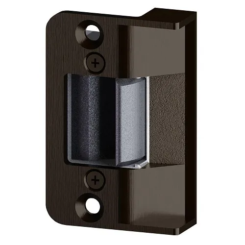 Trine 3258-12DC-10B 3000 Series Electric Strike, 12VDC, Fail Secure, 2-5/8" x 1-11/16" Faceplate, Round Corners, Oil Rubbed Bronze