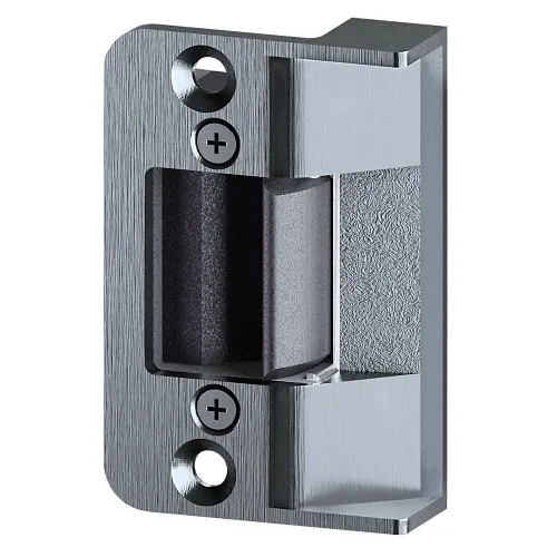 Trine 3258RS-26D 3000 Series Electric Strike, 12/24VAC/DC, Fail Safe, 2-5/8" x 1-11/16" Faceplate, Round Corners, Satin Chrome