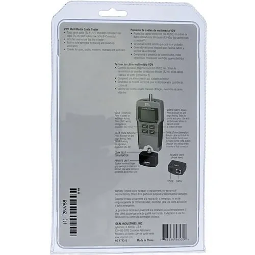 IDEAL 33-856 VDV Multimedia Voice, Data, Video Wiremapper and Tester