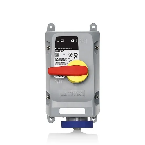 Leviton 330MI6WLEV Mechanical Interlock, 30A, Blue