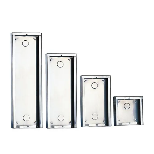 Comelit 3316/4L Surface Mounting Box for 4-Modules, Stainless Steel