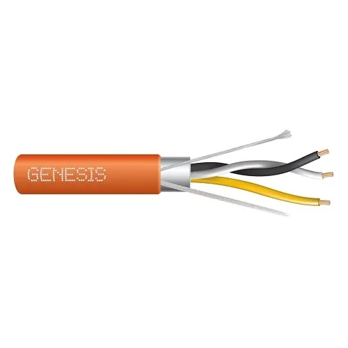 Genesis 33232103 24/1.5-Pair Stranded Shielded RS485 Cable, Plenum, CMP, FT6, 1000' (304.8 m) Reel-in-a-Box, Orange