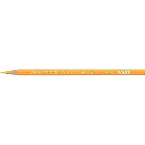 Prismacolor 3347 Premier Soft Core Colored Pencil, 917 Sunburst Yellow