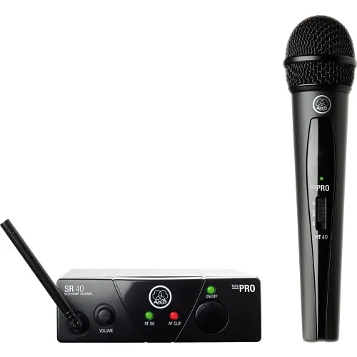 AKG WMS40 Wireless Mini Single Vocal Set Wireless Microphone System, Band US25-D