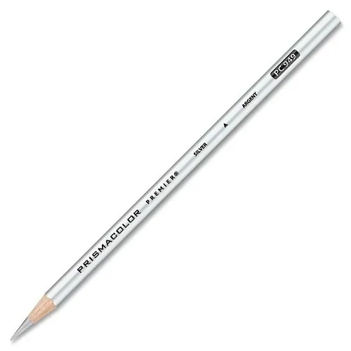 Prismacolor 3375 Premier Soft Core Colored Pencil, 949 Metallic Silver
