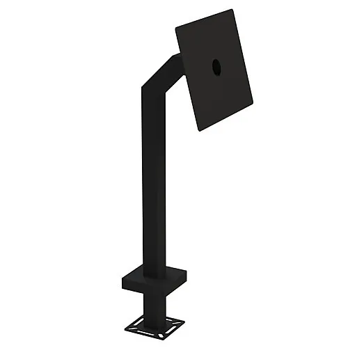 Pedestal Pro 33PE1-INVU-02-CRS Access Control Mounting Post, 42" Height, Tilting Neck, Black Steel, Surface Mount