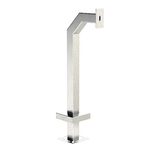 Pedestal Pro 33PE1-PDK-01-304 42" Stainless Gooseneck Pedestal for Surface Mount RDRSR, Silver