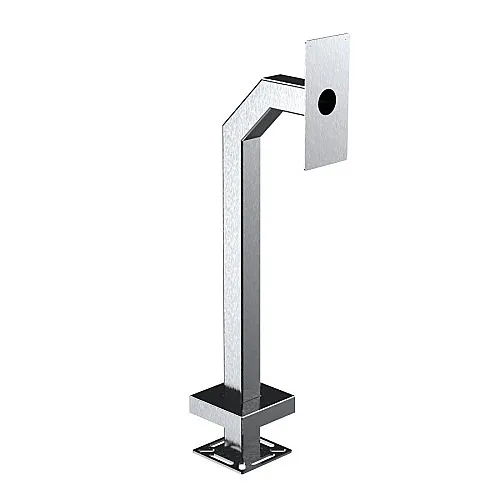 Pedestal Pro 33PE1-ZENI-01-304 Access Control Mounting Post, 42" Stainless Steel Pedestal Compatible with Zenitel Intercom Systems