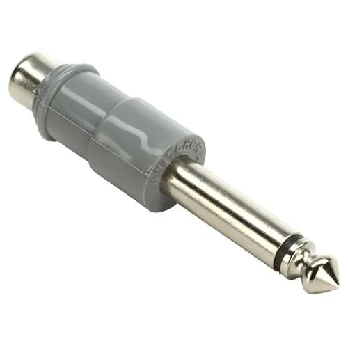 Switchcraft 345AX RCA Female Jack to 1/4" Mono Plug, Silver