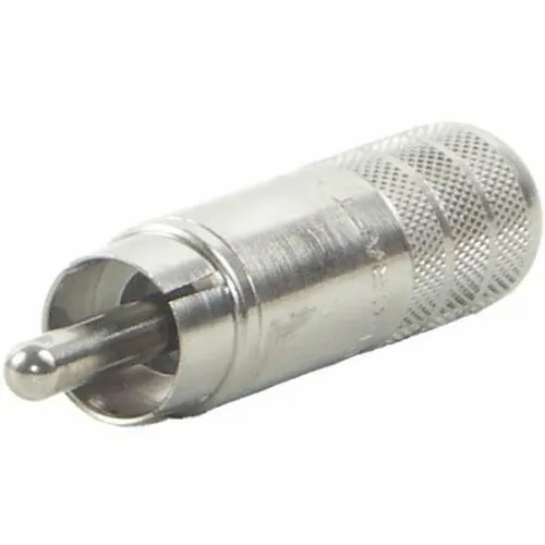 Switchcraft 3502A 2-Conductor Shielded RCA Straight Plug, Solid Pin