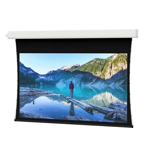 Da-Lite 35191L 184" Tensioned Advantage Electric Projection Screen with Plenum-Rated Case and Trim, Ceiling Recessed, 16:9 HDTV, Da-Mat, 120V, Slot