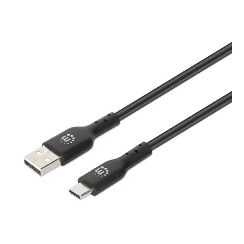 Manhattan 354981 USB 3.1 Gen1 Male A Male, USB-A Male to USB-C Male, SuperSpeed USB (USB 3.2 Gen 1), 5 Gbps, 3m (10'), Black