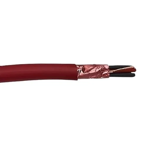 Comtran 36513 4-Pair 18 AWG OFSBC Shielded Ethernet Cable, Red, CMR