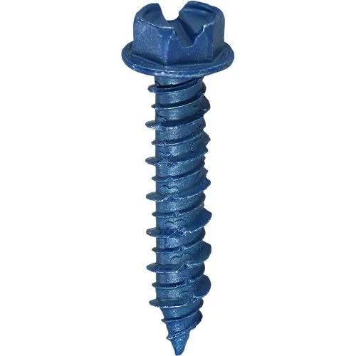 Dottie 36H114 3/16" 1-1/4" Slotted Hex Washer Head Concrete Screw Anchor, 100-Pack