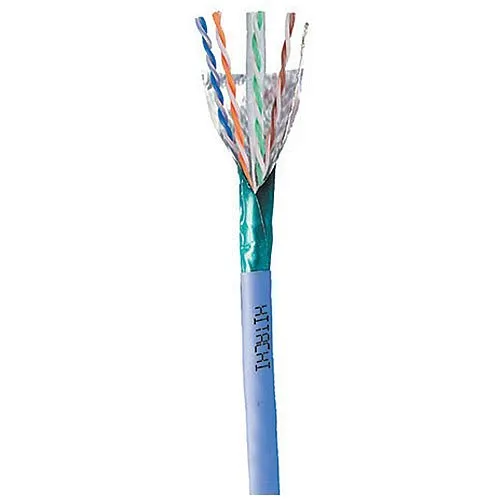 Proterial Cable 39092-8WH3 CAT5e Riser Cable, 24/4 Solid BC, F/UTP Shield, CMR, FT4, 1000' (304.8m) Reel, White
