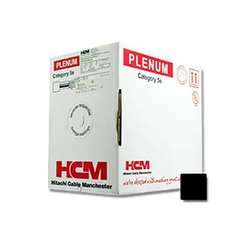 Proterial Cable 39419-8-BK2 Connector Cables, 4PR C5E Plenum Black 1M BX