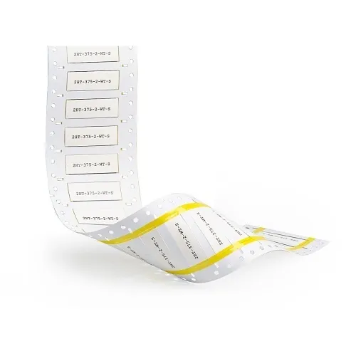 Brady ID 3PS-500-2-BK-S PermaSleeve Heat Shrink Wire and Cable Labels for 3" Core Printers, 1", Double-Sided,, Black