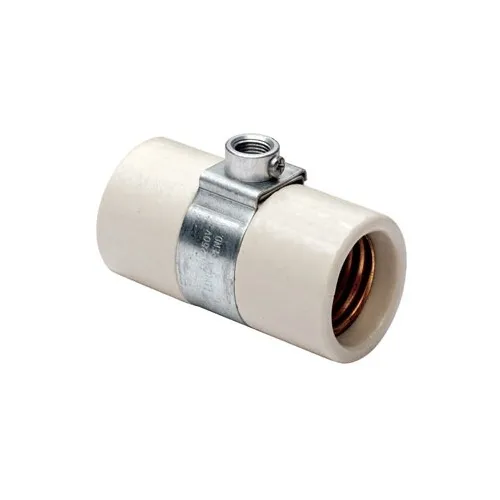 Leviton 4005 Medium-Base One-Piece Keyless Twin Porcelain Lampholder White