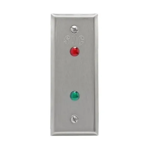 SDC 400NU-L2 400-L Series Narrow Visual Monitoring Station, One Green and One Red LED, Stainless Steel
