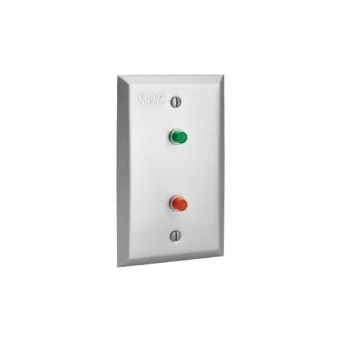 SDC 400U-L3 400-L Series Visual LED Monitoring Station, Single Gang, Single Color LEDs (Green, Amber and Red), Stainless Steel Faceplate, Dull Stainless