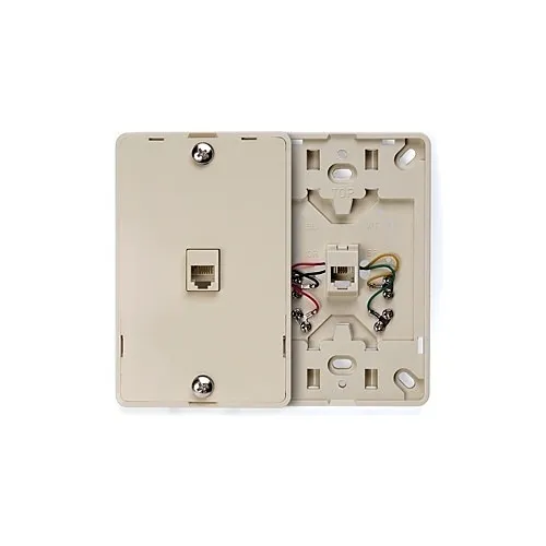 Leviton 40214-00I Screw Terminal Phone Faceplate