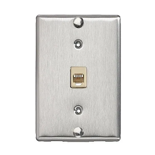 Leviton Type 630A Quick-Connect Jack with Stainless-Steel Wallplate