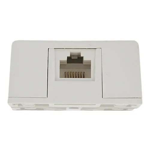 Leviton 40278-00W Surface-Mount Telephone Box 8P8C Screw Terminal